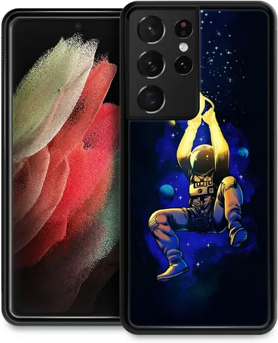 Vista 11 de Funda compatible con Samsung Galaxy S21 Ultra, funda protectora de madera con bandera estadounidense antideslizante y a prueba de golpes