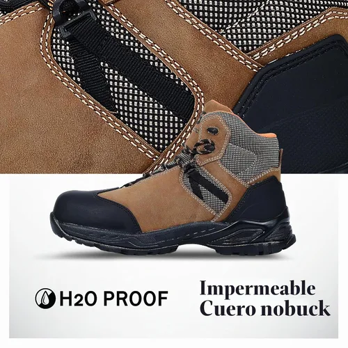 Vista 5 de New Balance Botas industriales AllSite con punta compuesta para hombre, marrón rústico, 7