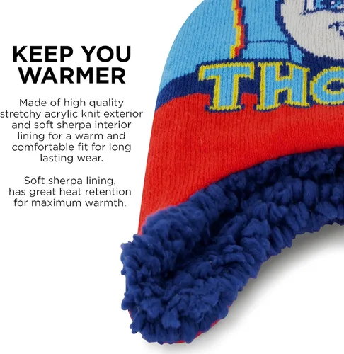 Vista 3 de Mattel Conjunto de gorro y manoplas de invierno para bebés y niños, gorro para niños de 2 a 4 años