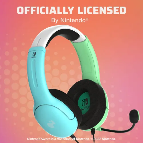 Vista 5 de PDP Gaming LVL40 Stereo Headset with Mic for Nintendo SwitchSwitch LiteOLED - Wired Power Noise Cancelling Microphone, Lightweight, Soft Comfort On