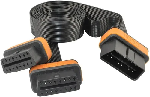 Vista 8 de Cable divisor OBD II OBD2 de 1.64 pies/19.7 in, cable de extensión macho OBDii de 16 pines a hembra,Adaptador de cable extensor de diagnóstico
