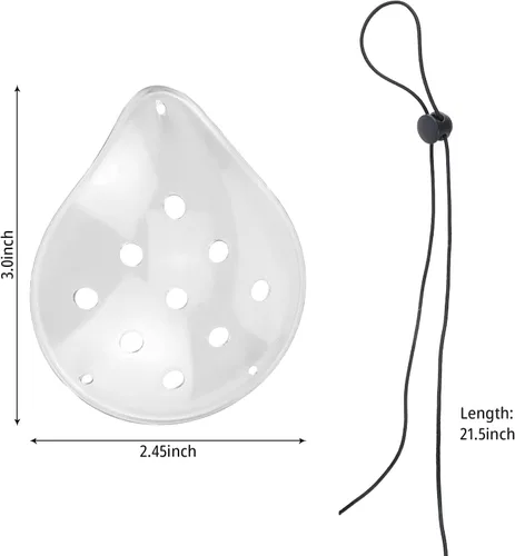 Vista 2 de 1 parche de plástico para ojos de 9 agujeros con 1 cuerda elástica, transpirable y cómodo, protección ocular, adecuado para niños, adultos, cubierta