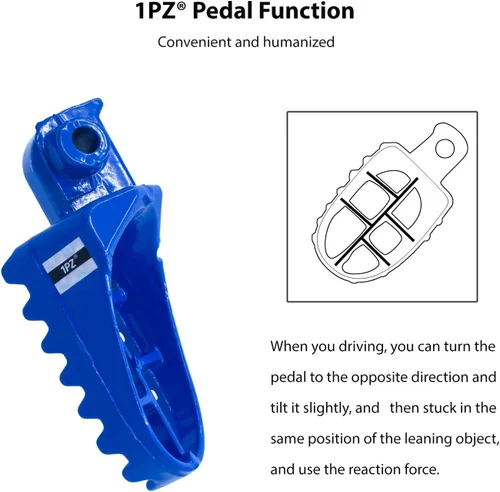 Vista 4 de 1PZ AP1-Y01 Estriberas de aluminio azules para pies, reemplazo para Honda XR50R CRF50 CRF70 CRF80 CRF100F Yamaha PW50 PW80 TW200 TTR90 TTR90E Moto