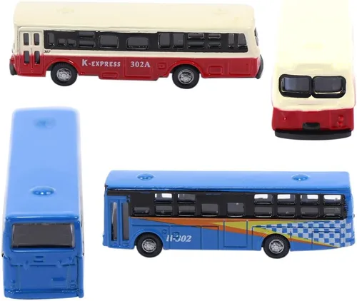 Vista 4 de BS150 6pcs Diecast Modelo Autobuses Coche 1:160 N Escala Paisaje de la calle Paisaje Ferroviario Escenario DIY Tren Diseño Modelo Accesorios