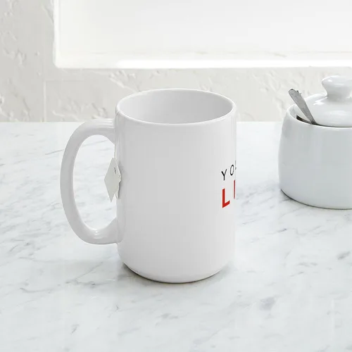 Vista 6 de CafePress Litt UP Tugs - Taza de café grande de 15 onzas, color blanco