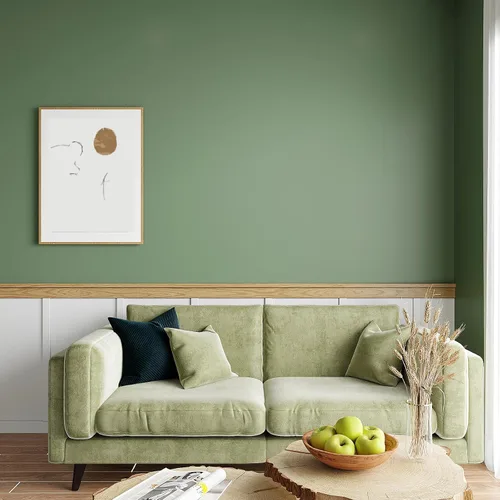 Vista 3 de VEELIKE Papel de Contacto Verde Salvia Grueso de 15.7''x118'' para Gabinetes y Paredes, Despegar y Pegar, Papel Tapiz Verde Removible