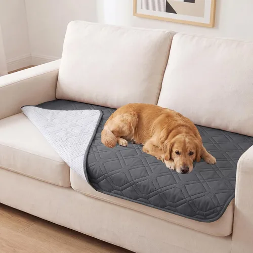 Vista 14 de Manta impermeable para perro, funda de cama para mascotas, para muebles, cama, sofá, sofá biplaza con respaldo antideslizante