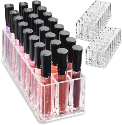 Vista 7 de byAlegory - Organizador de maquillaje acrílico para brillo de labios, 24 espacios