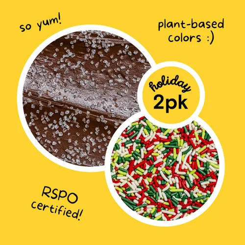 Vista 4 de Supernatural All Natural Sprinkles Juego de Navidad Sin Colorantes, Sin Colorantes Artificiales, Sin Soja, Sin Gluten, Vegano y Espolvoreados