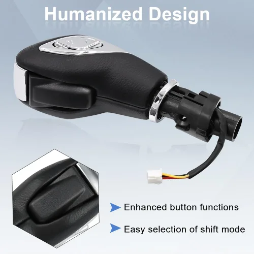 Vista 5 de JDMON Pomo de Palanca de Cambios Automática con Botón Compatible con Ford Escape Fusion 2013 2014 2015 2016 Transit 2015-2020 Palanca Selectora