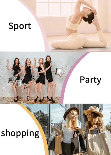 Vista 6 de Calentadores de piernas acanalados para mujer, estilo de los años 80, calcetines largos de punto para fiestas, deportes, yoga