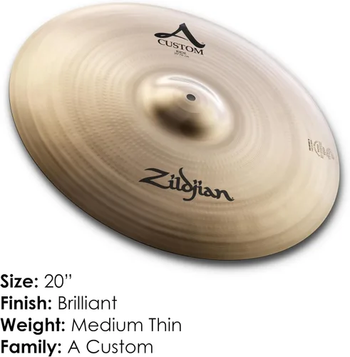 Vista 2 de Zildjian A20518 20 "A Custom Ride Cast Platillo