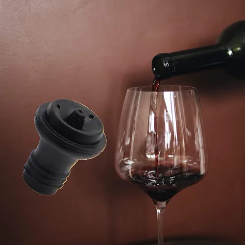 Vista 4 de Juego de 6 tapones de goma para preservar el vino