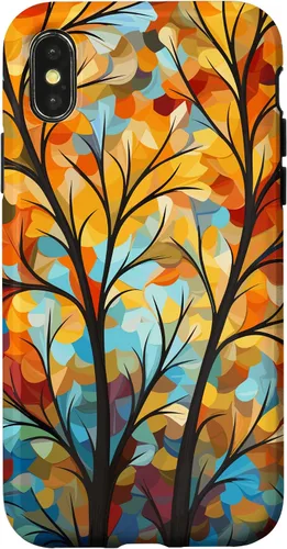 Vista 5 de Otoño y otoño, hojas coloridas, otoño color árbol caso para iPhone 16