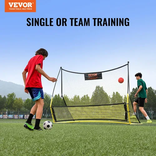 Vista 7 de VEVOR Soccer Trainer，Portable Soccer Rebounder Net, Iron Soccer Practice Equipment, Sports Football Rebounder Wall with Portable Bag, Perfect for