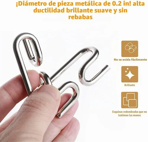 Vista 6 de Rompecabezas de rompecabezas de 20 piezas, juego de enclavamiento, prueba de coeficiente intelectual, juguete de madera, desbloqueo 3D, rompecabezas