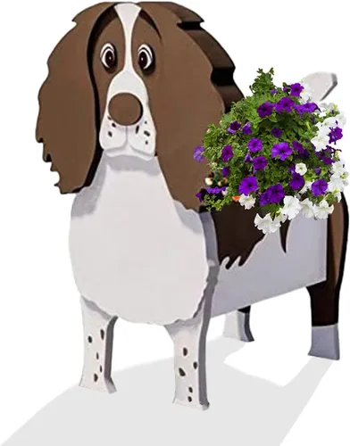 Vista 64 de Macetero de flores para perros, regalos para mujeres, bonitas macetas de PVC para perros, macetas para interiores y exteriores, maceta de jardín