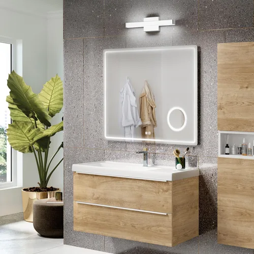 Vista 7 de Barra de luz LED moderna para tocador de baño (16 pulgadas, blanco frío 6000 K), accesorios de iluminación de pared de baño de acrílico moderno