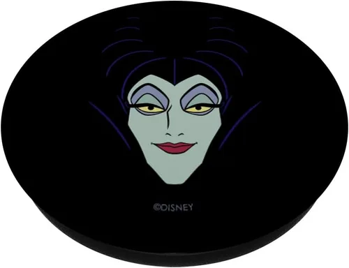 Vista 2 de Disney PopSockets PopSockets de cara maléfica de villanos: agarre intercambiable para teléfonos y tabletas