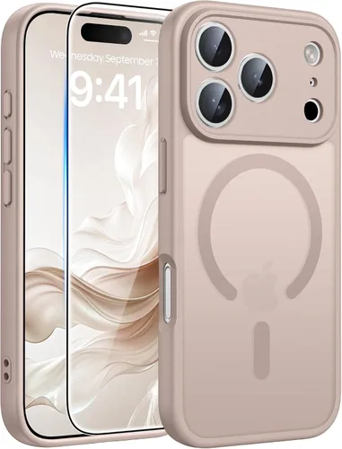Vista 50 de FNTCASE for iPhone 17 Pro Case: Translucent Light Blue Slim Cases Compatible with MagSafe, Full Camera Protection & Tempered Glass Protector, 14FT