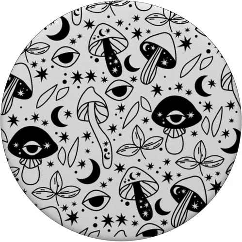 Vista 3 de PopSockets PopSockets intercambiables con diseño de flores de hongos tropicales retro