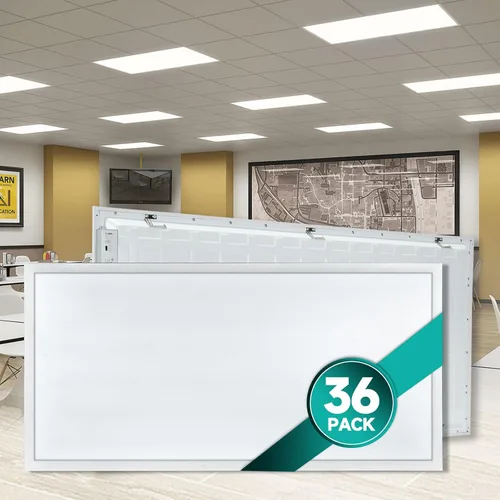 Vista 7 de Luz de panel plano LED de 1 x 4, 5000 K, 4000 K, 3000 K, 1 x 4, lámpara de techo LED Troffer Drop, 0-10 V regulable, 100-277 V, certificación ETL