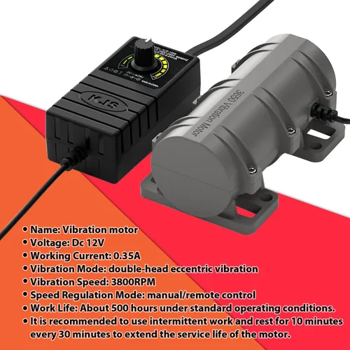 Vista 6 de Motor DC de 12V 3800rpm Motor de Vibración Fuerte Mini Motor Rotativo de Velocidad Vibrante Industrial para Cama de Masaje Eléctrica Silla