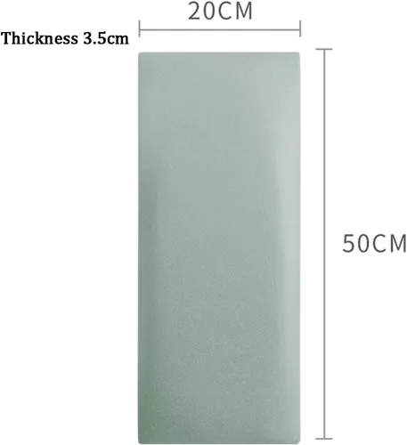 Vista 2 de WIGING Acolchado de pared anticolisión para niños, paneles de pared 3D, calcomanías de pared con tecnología de tela autoadhesiva para jardín de Verde