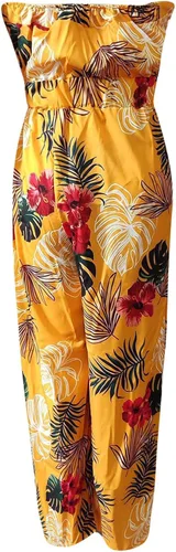 Vista 5 de OIOLOY Mono largo con hombros descubiertos y estampado floral para mujer
