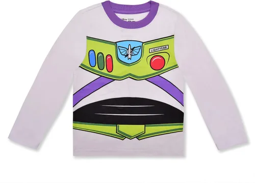 Vista 2 de Disney Toy Story Woody and Buzz Lightyear - Conjunto de camisa de manga larga y pantalón deportivo para niños pequeños y pequeños