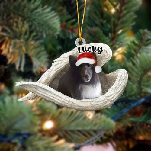 Vista 153 de Ángel durmiente de Afghan Hound para Navidad, adorno personalizado con el nombre del perro, adorno de Navidad personalizado para amantes de perros