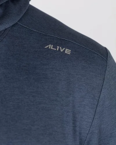 Vista 5 de Alive - Camiseta de manga larga con capucha para hombre, ligera, para ejercicio, pesca, ropa al aire libre