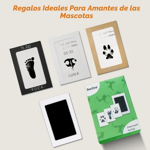 Vista 8 de DeerZone Kit de impresión de huellas sin tinta, kit de impresión de huellas de perro, kit de impresión de nariz de perro, almohadillas de tinta