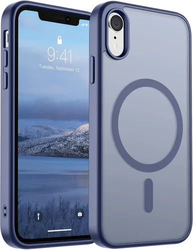 Vista 27 de SUPFINE Funda magnética para iPhone 11 Pro Max (compatible con MagSafe) (protección contra caídas de grado militar), delgada, translúcida mate, a