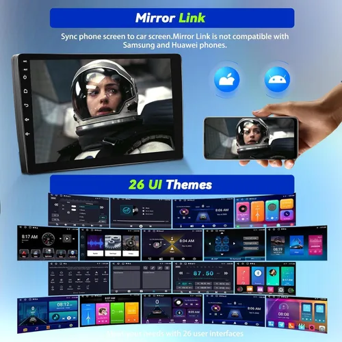 Vista 5 de Para Ford F150 2013-2014 Android 15 Estéreo de coche 9 pulgadas pantalla táctil 2G+64G con CarPlay inalámbrico Android Auto Mirror Link 26UI