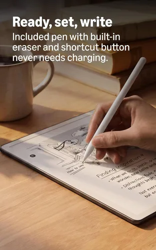 Vista 10 de Amazon Kindle Scribe de 32 GB (último modelo) — Pantalla tipo papel de 11″ con luz frontal — Más delgado, ligero y rápido — Escribe en el cuaderno