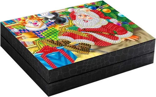 Vista 14 de DIY 5D Colorido Mariposa Diamante Pintura Joyero Kits para Adultos, Forma Especial Cristal Rhinestone Diamante Arte Joyero Organizador de Cuero PU