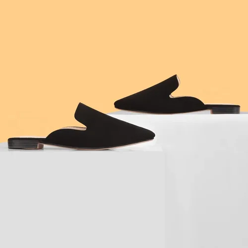 Vista 6 de MUSSHOE - Zuecos para mujer, planos, cómodos y puntiagudos