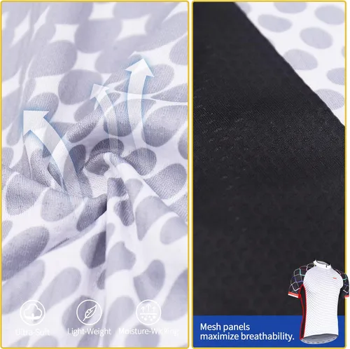 Vista 3 de ARSUXEO Camiseta de ciclismo de manga corta para hombre camiseta de ciclismo de montaña MTB con bolsillos con cremallera reflectante