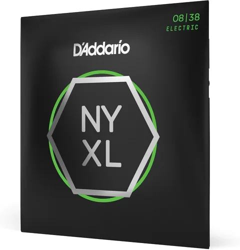 Vista 33 de D'Addario cuerdas para guitarra eléctrica, NYXL niqueladas, NYXL1152, calibre medio/pesado superior 11-52, juego de 6 cuerdas, paquete de 1