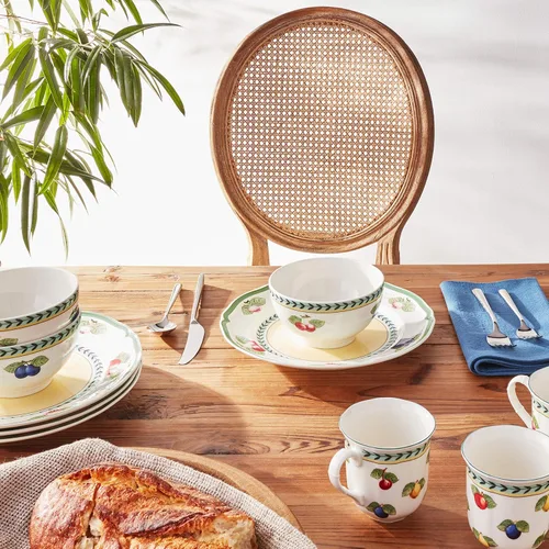 Vista 5 de Villeroy & Boch French Garden - Juego de vajilla de 12 piezas, servicio para 4, platos, cuencos y tazas, porcelana premium, fabricada en Alemania