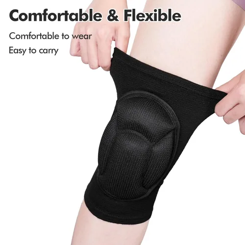 Vista 3 de Rodilleras protectoras, esponja gruesa antideslizante, rodilleras para mujer/hombre para voleibol, escalada en roca, ciclismo, baile, jardinería