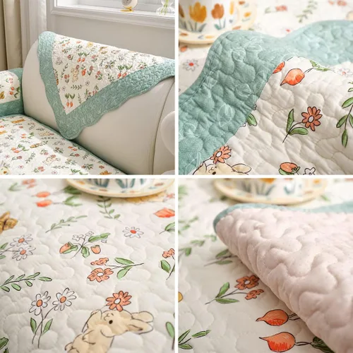 Vista 21 de vctops - Funda de sofá de Navidad a cuadros Buffalo Check de algodón, fundas de sofá seccional acolchadas de patchwork, funda de sofá antideslizante