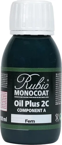 Vista 50 de Rubio Monocoat Muestra de Tinte y Acabado para Madera - Niebla 5% Aceite Plus Parte A Aceite de linaza para madera de secado rápido y ecológico