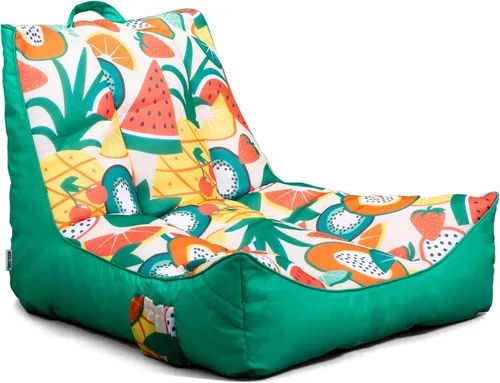 Vista 19 de Big Joe flotador Captain's Caddie sin necesidad de inflar para piscina con portavasos, hibisco tropical y aqua de doble lado con malla, tela