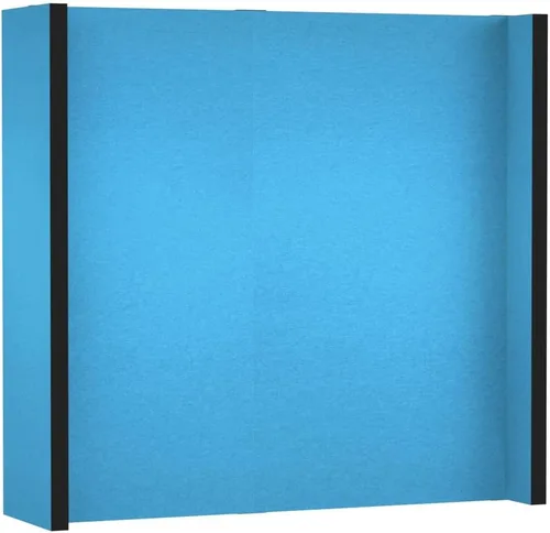 Vista 35 de EverPanel - Kit de pared modular de 7 x 7 pies, color azul oscuro SoundSorb con ribete negro, divisor de habitación, paneles de pared entrelazados