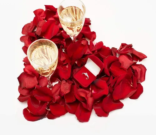 Vista 6 de kortes Kit de globos y globos de corazón con pétalos de rosa, decoraciones del día de San Valentín para fiesta