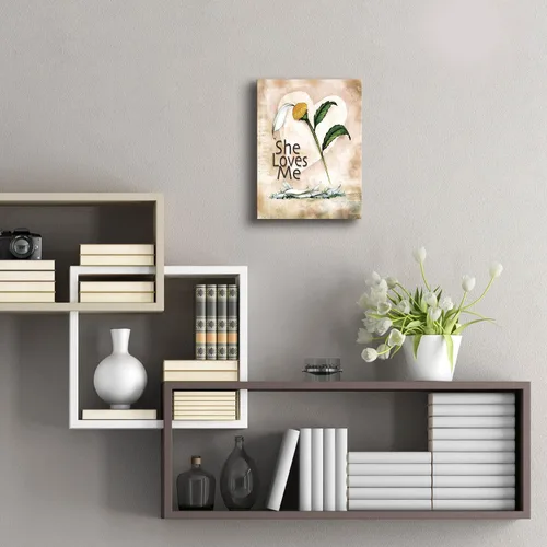 Vista 6 de Epic Art 'She Loves Me' de Ed Wargo, arte de pared de vidrio acrílico, 12 x 16 pulgadas