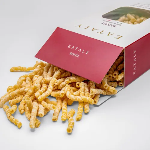 Vista 4 de Eataly Fideos italianos de pasta busiate – Caja de 17.64 oz (17 onzas) – Auténtico trigo duro sémola – Hecho en Italia – Pasta seca para comidas