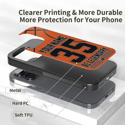 Vista 2 de Fundas de teléfono personalizables de baloncesto para fanáticos para iPhone 8 11 12 13 14 15 16 17 Pro Max Plus Mini para Samsung Galaxy S20 S21 S22